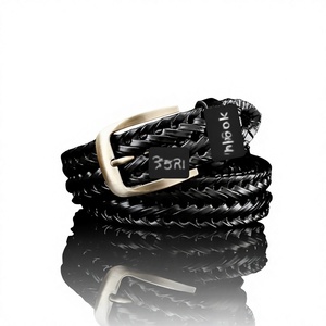 Cinturones de Cuero Genuino de Vaca con Hebilla de Pin, Estilo Vintage Bicolor, Impermeables, Ecológicos y Resistentes para Hombre, 3.8 CM - Product Image 4