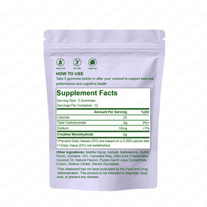 Gummies de créatine monohydrate 4 <span class=keywords><strong>mg</strong></span> OEM/ODM, gummies de créatine énergisants, suppléments de créatine en poudre - Product Image 3