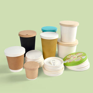 SenAng01 bicchiere di carta patinata PE per torta e coperchio per imballaggio tazza con stampa personalizzata - Product Image 5