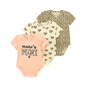 Paquete de 3 Bodys de Verano de Manga Corta para Bebé, Unisex, 100% Algodón, Mono Suave para Bebé, Lindo Estampado de Dibujos Animados, Cierre de Botones - Product Image 5