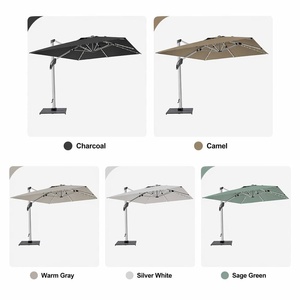<span class=keywords><strong>Sombrilla</strong></span> Cantilever LED para Terraza de Hotel, Estructura Reforzada de Múltiples Brazos de Aluminio, Resistente a la Decoloración, <span class=keywords><strong>Toldo</strong></span> para Exteriores - Product Image 6