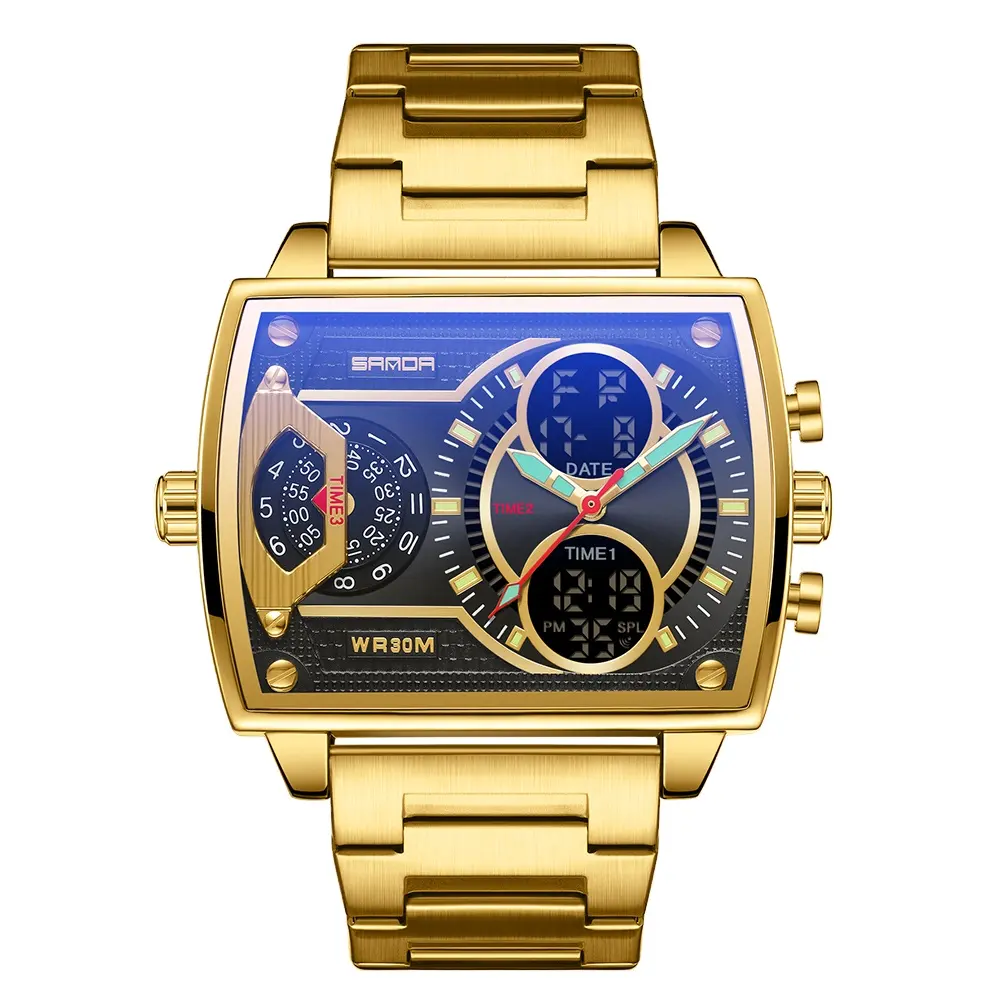 OEM принять Sanda 6032 спортивные электронные часы многофункциональные студенческие часы водонепроницаемые часы цифровые часы Reloj masculino