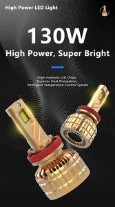 มาใหม่หลอดไฟหน้ารถยนต์ LED H7ท่อทองแดงสามท่อหลอดไฟ LED H4กำลังสูง130วัตต์12โวลต์กันน้ำได้ IP68 13000lm ติดตั้งอเนกประสงค์ - Product Image 6