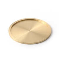 Sous-verre rond en laiton brillant Maxery Porte-gobelet Sous-verre en laiton Sous-verre en laiton Set Accessoires Plateau à thé Quincaillerie en cuir Décoration de table
