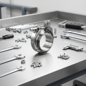 Juego de Abrazaderas en V de Liberación Rápida de Alto Rendimiento, Kit de Abrazaderas en V de 2.36 Pulgadas, Abrazadera en V Pulida con Bridas Macho y Hembra - Product Image 1