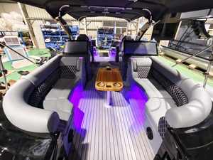 Nouvelle arrivée, meilleur prix, bateau ponton de luxe de 22 pieds en aluminium, modèle sport, avec deux moteurs et remorque, pour les loisirs en famille, à vendre - Product Image 6