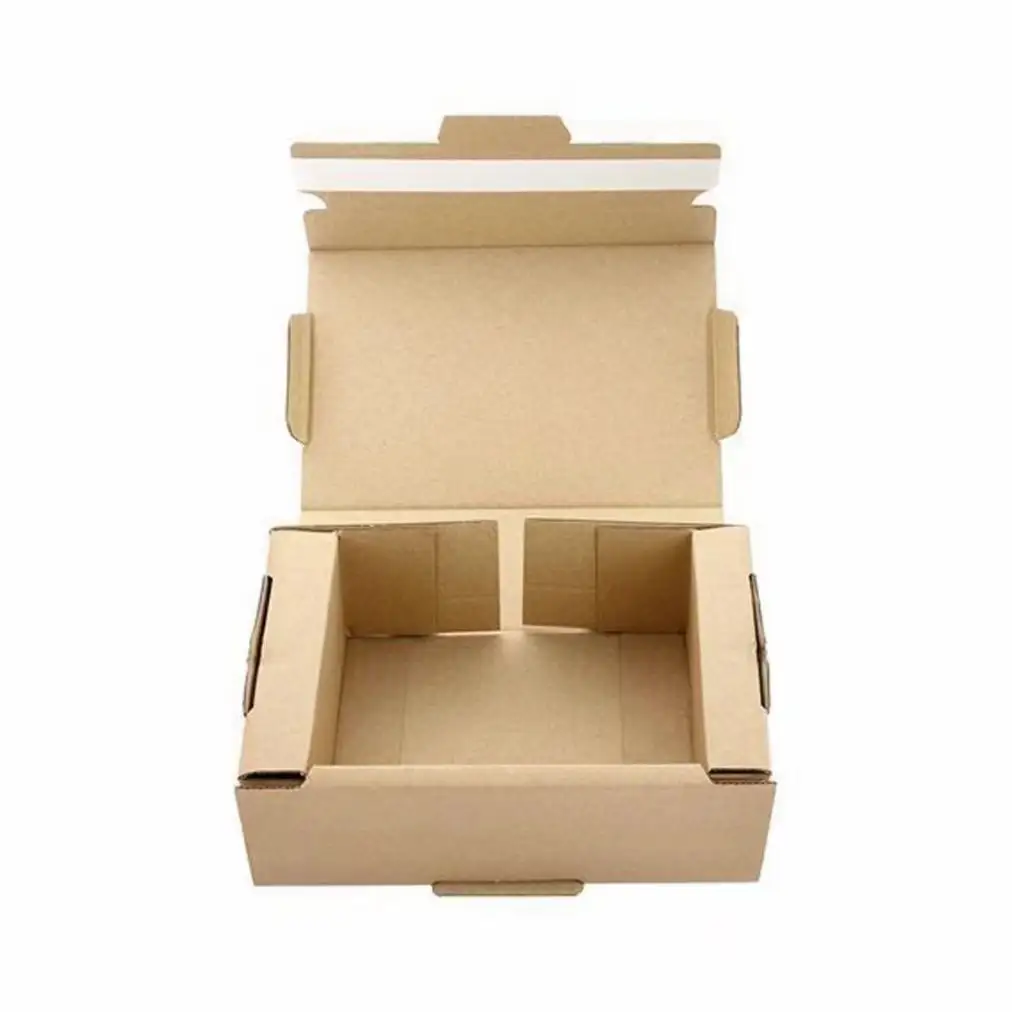 Strong corrugated packaging box, shockproof and fall proof with partition, for the transportation of fragile glass bottles