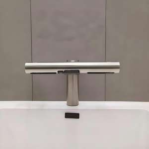 Dispensador de jabón de espuma para grifo con sensor automático de acero inoxidable eléctrico montado en cubierta para el hogar secador de manos 2 en 1 de agua-aire 1800W - Product Image 2