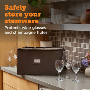 Rangement de nouveaux produits 12 <span class=keywords><strong>verres</strong></span> à vin rouge ou blanc conteneurs de stockage de <span class=keywords><strong>verres</strong></span> à vin boîtes d'emballage de verrerie pour le déménagement - Product Image 2