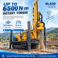 Foreuse sur chenilles BL220 220m pour puits d'eau, machine de forage de 90-315mm pour puits et irrigation agricole