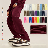 Pantalon de survêtement unisexe en molleton épais de qualité supérieure, coupe décontractée, avec broderie en coton, personnalisable avec logo OEM, vente en gros, collection automne-hiver