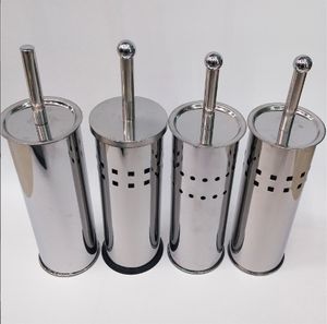 Support de brosse WC cylindrique portable moderne personnalisé avec brosse en microfibre et outil de nettoyage WC en acier inoxydable 410, modèle 823 USA - Product Image 2