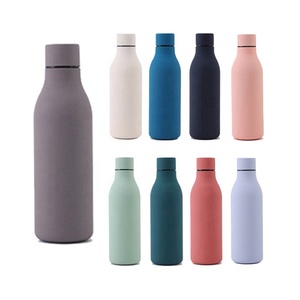 Botella de agua aislada de acero inoxidable de 550ml, termo, superficie pintada de goma, termo, taza de café, botella de Cola, nombre del producto - Product Image 1