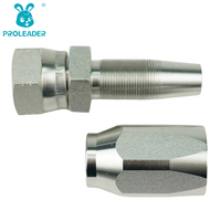 26718D-R5 JIC Connecteurs Femelles en Acier au Carbone Zingué Haute Pression, Adaptateur Pivotant Réutilisable pour Tuyaux Hydrauliques
