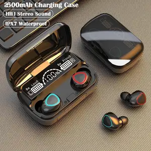 M10 TWS Wireless Headphones Earphones 2500mAh Charging Box Bluetooth-compatible Stereo Waterproof Headsets With Microphone