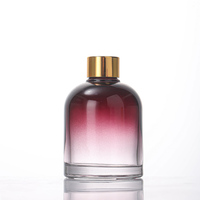 Flacon pulvérisateur en verre de luxe dégradé de couleur pour parfum, diffuseur à roseaux, vide, 50 ml, 180 ml, vente en gros