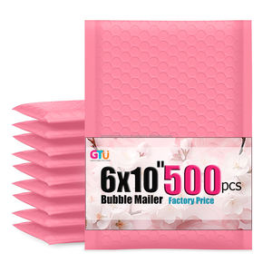 Enveloppes d'expédition en polybulles 6x10 pouces, lot de 500, roses, rembourrées, auto-adhésives, imperméables, biodégradables, écologiques - Product Image 3