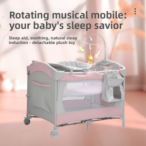 Hot Sell Multifunctional Portable Foldable Convertible Baby Crib with Modern Design for Newborns Infants 0-36 Months Home Use - Product Image 5
