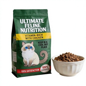 שקית זיפ לוק בהתאמה אישית 15 ק\\\"ג, אריזת פאוץ' עומדת, שקיות ניילון, שקיות ניתנות לסגירה חוזרת, פאוץ' שטוח לתחתית, למזון לכלבים, חתולים וחיות מחמד - Product Image 2