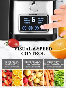 Extracteur de jus centrifuge à écran tactile LCD 5 vitesses <span class=keywords><strong>1200W</strong></span> avec une grande goulotte de 3,2 pouces pour les légumes et les fruits - Product Image 5
