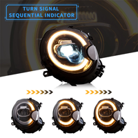 Phares LED VLAND pour Mini Cooper R55 R56 R57 R58 R59 S Clubman 2007-2015 Ensemble de phares LED Mini Cooper