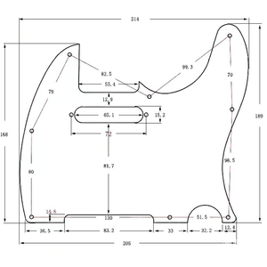 Battipenna Trasparente Oro a 8 Fori per Chitarra TL/Telecaster/Basso in Plastica - Product Image 6