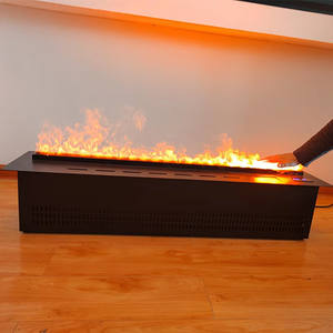 <span class=keywords><strong>Chimenea</strong></span> Eléctrica Moderna de Panel Plano de 1000 mm, Diseño de Vapor de Agua 3D, Inserto de Acero con Control Remoto - Product Image 2