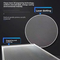 Plaque diffuseur de lumière LED ultra-mince en acrylique transparent découpé au laser en PMMA pour boîte lumineuse