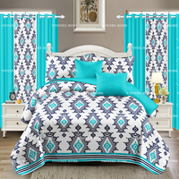 Rideaux de chambre à coucher de luxe à motif floral, ensemble de rideaux pour salon, housse de coussin de luxe, drap-housse à motif de dessin animé