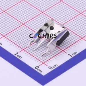 TS-1093B-A3B3-D2 Tactile Switch Through hole Component THT Switch Single Pole Single Throw Round Button 2.5N Right Angle Insert - Product Image 2