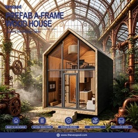 Vesspod Villa Modulaire Préfabriquée en Acier et Bois, Design Européen Moderne de Luxe, Forme Triangulaire, Maison Durable, Garantie 3 Ans