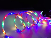 Guirlande lumineuse solaire en forme de canne à sucre facile à installer, étanche IP68 et télécommandée (8 fonctions) |   USB/Adaptateur