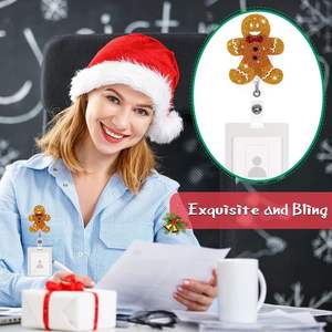 Cadeaux <span class=keywords><strong>de</strong></span> Noël 2025 pour infirmières <span class=keywords><strong>de</strong></span> bureau : Porte-badges personnalisés en acrylique pailleté <span class=keywords><strong>de</strong></span> haute qualité, vente en gros PinGlory, respectueux <span class=keywords><strong>de</strong></span> l'environnement - Product Image 2