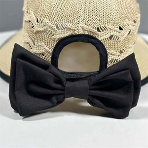Fashion <b>Straw</b> <b>Hat</b> Hollow Bowknot Foldable Paper Made Sun <b>Hat</b> Women Wholesale - Product Image 5