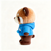 Adorable peluche panda roux nuageux, jouet en peluche doux avec capuche pour enfants, adorable peluche panda roux