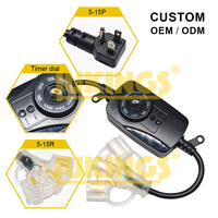 15A 5-15P auf 5-15R 3-fach Timer-Steckdose mit integriertem lichtempfindlichen Sensor, einfach zu bedienen, 16AWG 2FT Timer für den Heimgebrauch