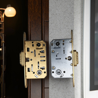 Serrure de porte magnétique silencieuse Yige Factory Direct Golden 9650, corps en acier inoxydable, finition argent poli, durable, pour porte intérieure