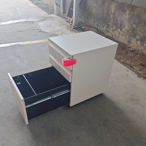 Armoires de classement mobiles à 3 tiroirs en métal, avec roulettes anti-basculement, pour bureau, avec serrure, rangement sécurisé - Product Image 5