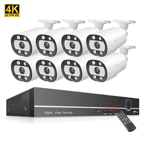 Наружная цилиндрическая камера видеонаблюдения 8 МП 4K Ip Сетевая камера система безопасности