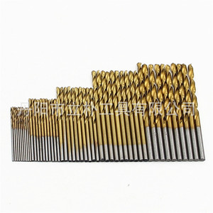 Twist <b>Drill</b> <b>Bit</b> Straight Shank Gold Finish Metal Drilling 13PC 19PC 50PC 99PC Set - Product Image 1