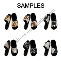 Claquettes personnalisées en gros avec logo, surface en coton, claquettes en coton personnalisées avec logo, claquettes personnalisées à bout ouvert