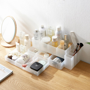 Desktop <b>Storage</b> <b>Box</b> With Compartments Stackable Transparent For Makeup And Daily Necessities Organizers - Product Image 1