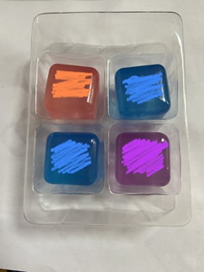 Transparent TPR Jelly Ice Cube <b>Squishy</b> Stress Relief Fidget Toys for Unisex Ages 8+ - Product Image 1