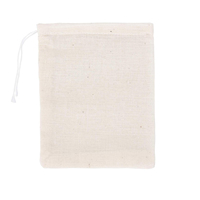 Sacs à thé écologiques bon marché pour le stockage de bougies à bijoux sacs à cordon en mousseline beige multi-usages Logo imprimé