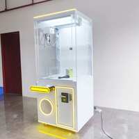 Machine à griffes à monnayeur pour poupées et cadeaux, à éclairage néon, pour divertissement intérieur, avec accepteur de pièces