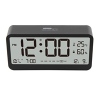 Réveil numérique Température et date Affichage semaine Mode nuit Horloge de table Commande vocale 12/24H Réveil électronique LED