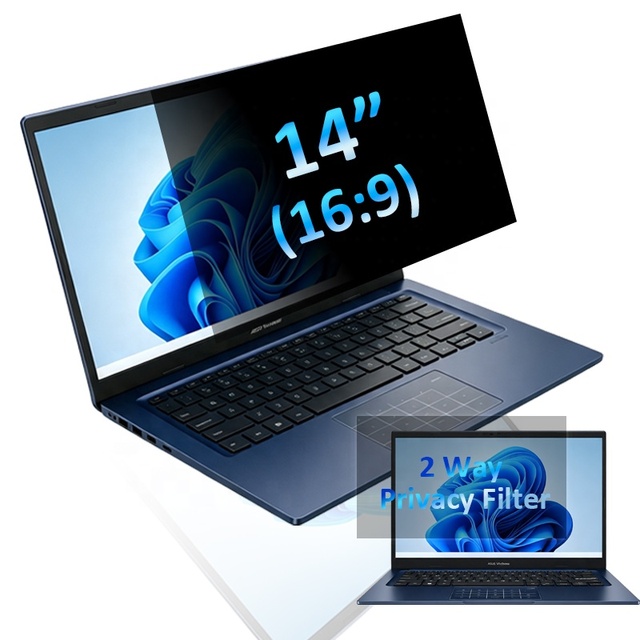 Privacy Screen Protector for ASUS 14 Inch Laptop 16:9 Aspect Ratio Anti Spy Anti Blue Light Anti Glare Laptop Privacy Filter