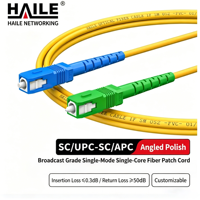 Kabel Patch Fiber Single Mode 1M SC/UPC-SC/APC 9/125 Kelas Siaran Inti Tunggal Panjang Dapat Disesuaikan