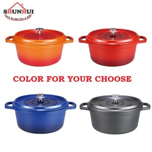 Casseroles 6 artistique en fonte et aluminium, ovales <span class=keywords><strong>pour</strong></span> <span class=keywords><strong>four</strong></span> néerlandais, couvercle en aluminium moulé, 30cm 5L, Pot en Stock - Product Image 5