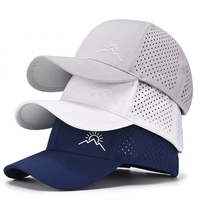 Gorras de Golf Personalizadas para Hombre, con Corte Láser, Perforadas, Impermeables, 3D, de 6 Paneles, con Cierre a Presión